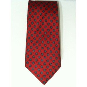 ALLEN SOLLY VINTAGE MENS RED 100%SILK CLASSIC NECK TIE WIDTH: 3 1/4"